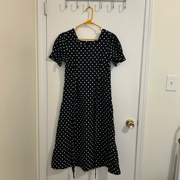 DAZY Nwot Black and White Polka Dot Midi Dress size M - Picture 6 of 15